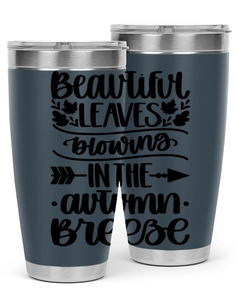 Beautiful Leaves Blowing In The Autumn Breeze 479#- fall- Tumbler