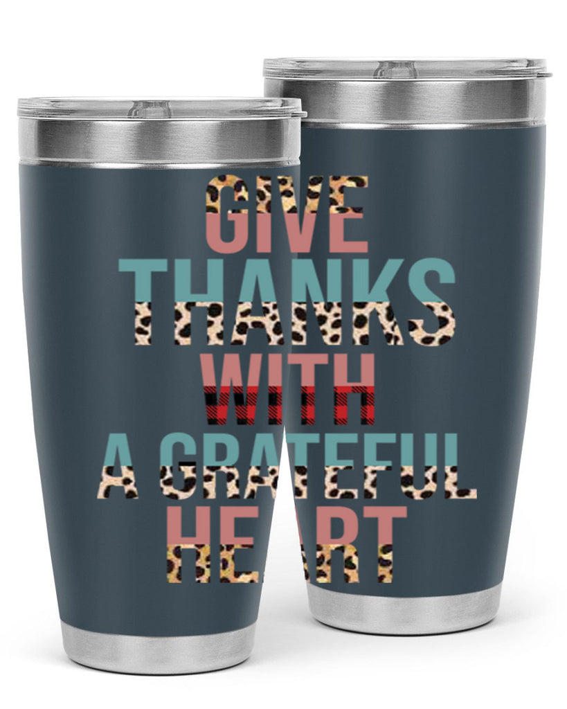 Give thanks with a grateful heart 195#- fall- Tumbler