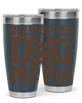 Helicopter Dog Mama Style 87#- dog- Tumbler
