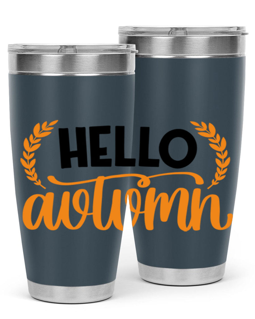 Hello Autumn 493#- fall- Tumbler