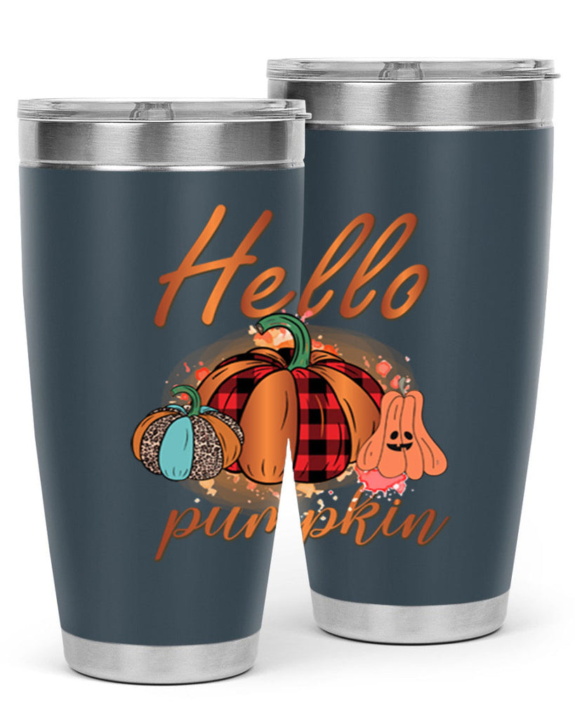Hello Pumpkin 284#- fall- Tumbler