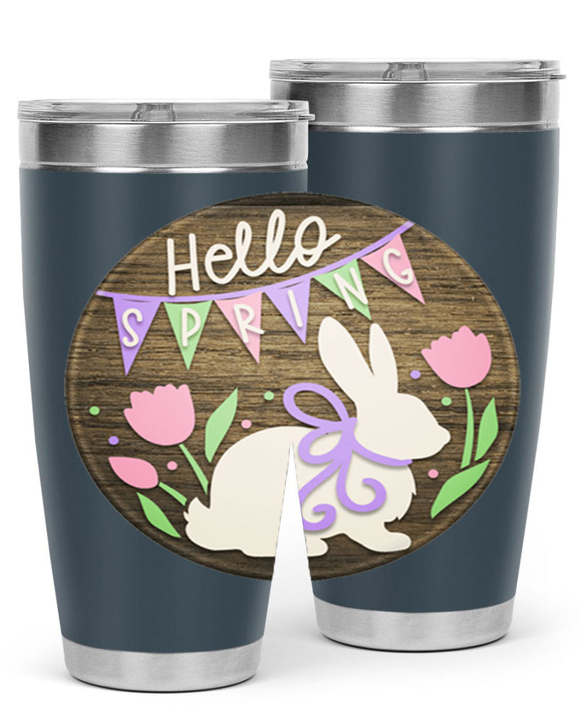 Hello spring bunny Mockup190#- spring- Tumbler