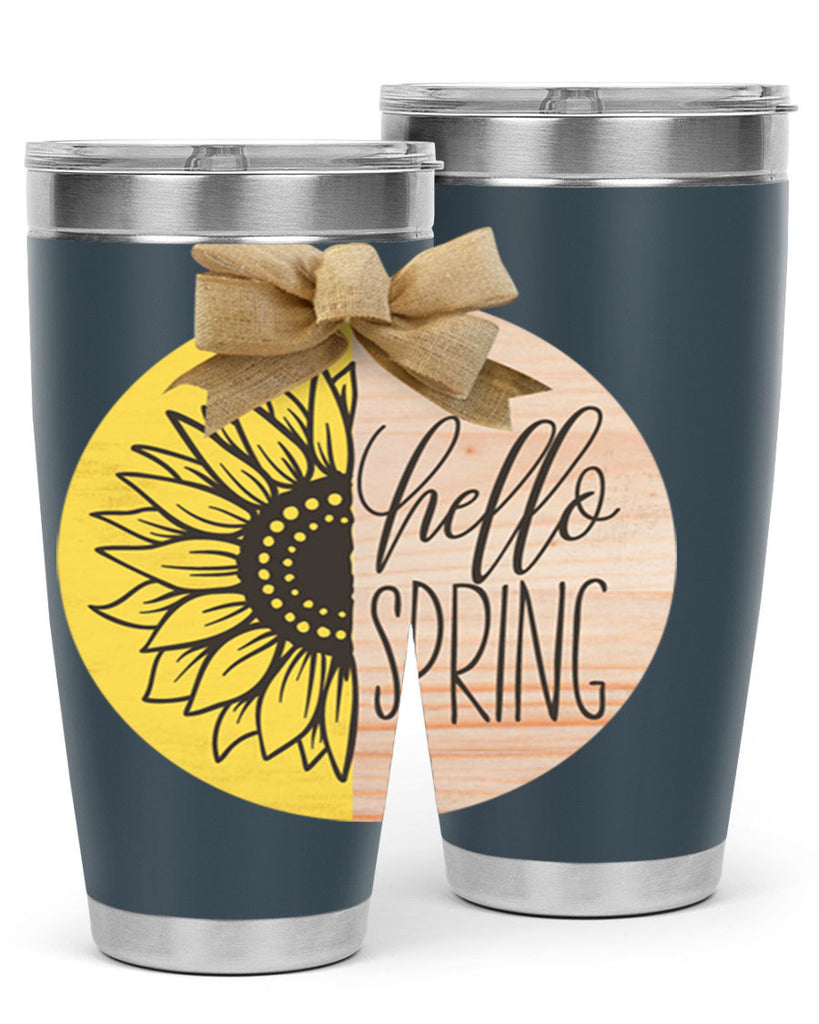 Hello spring half sunflower Mockup198#- spring- Tumbler