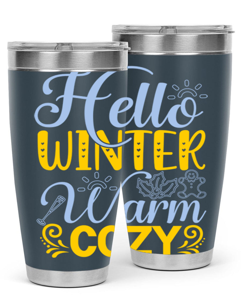 Hello winter warm cozy166#- winter- Tumbler