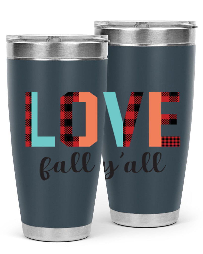 Love fall yall 411#- fall- Tumbler