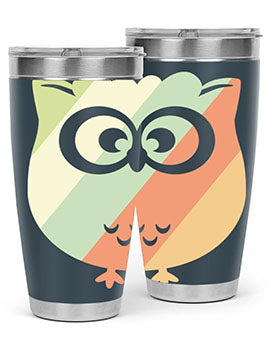 Owl Retro Style Vintage A TurtleRabbit 15#- owl- Tumblers