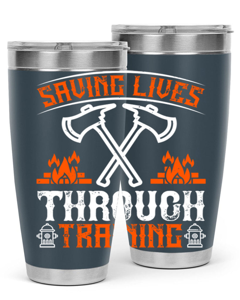 Saving lives through training Style 32#- fire fighter- tumbler