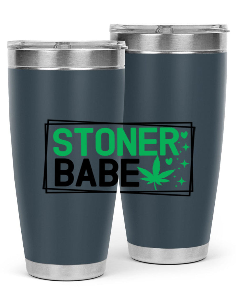 Stoner Babe 258#- marijuana- Tumbler