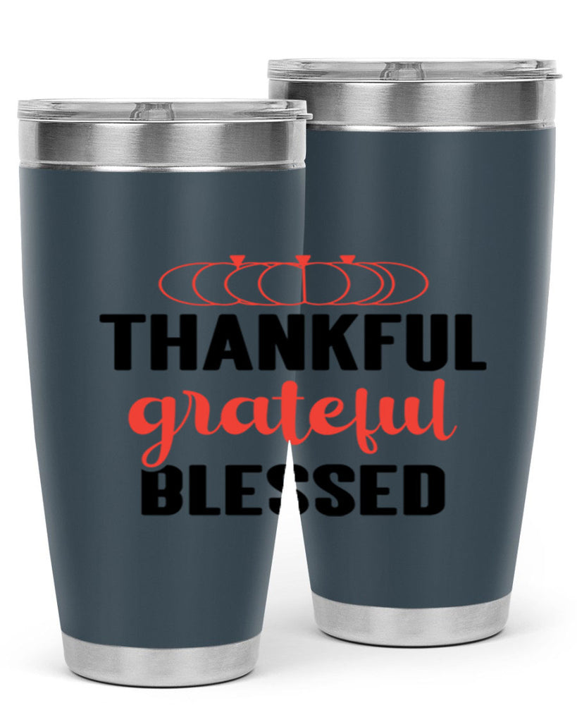 Thankful grateful blessed 603#- fall- Tumbler