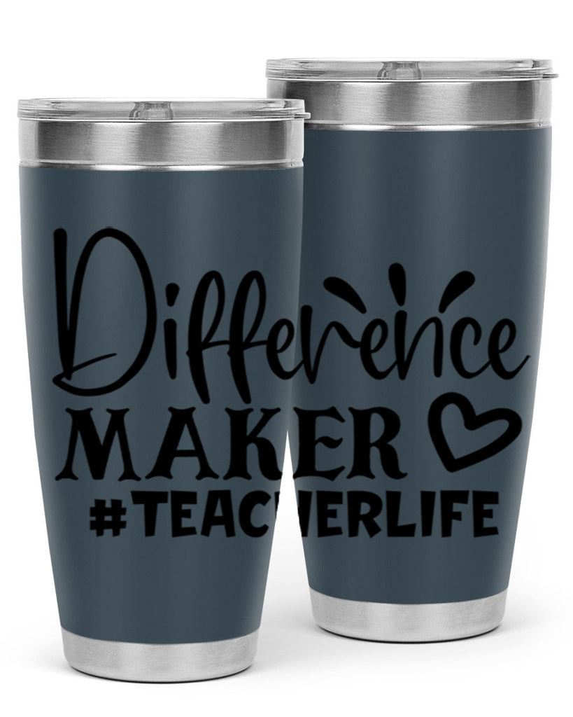 difference maker teacherlife Style 185#- teacher- tumbler