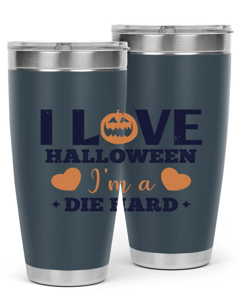 i love halloween im a die hard 150#- halloween- Tumbler