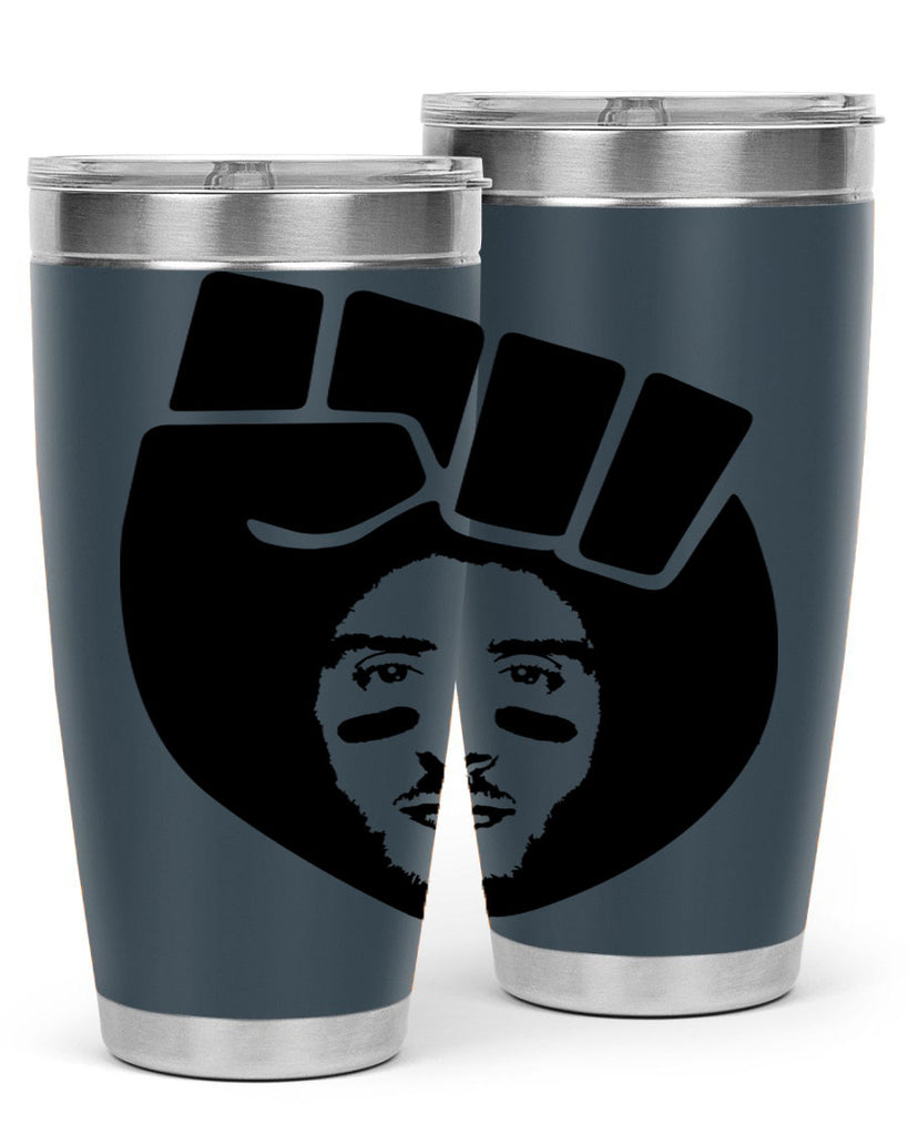 kaepernick fist hair 22#- black men - boys- tumbler