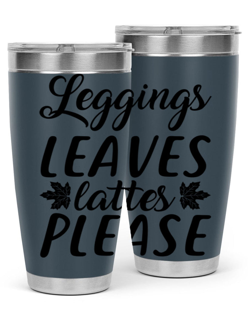 leggings leaves lattes please 397#- fall- Tumbler
