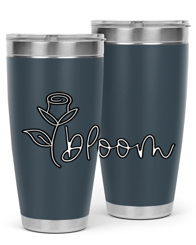 rosebud bloom outline399#- spring- Tumbler