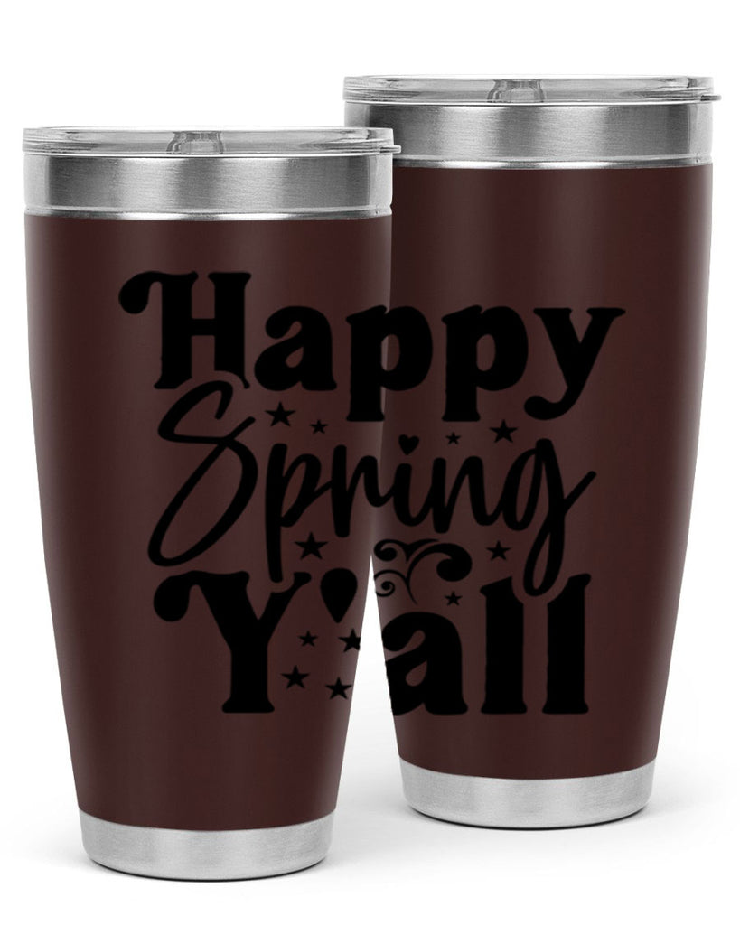 Happy Spring Y'all 164#- spring- Tumbler