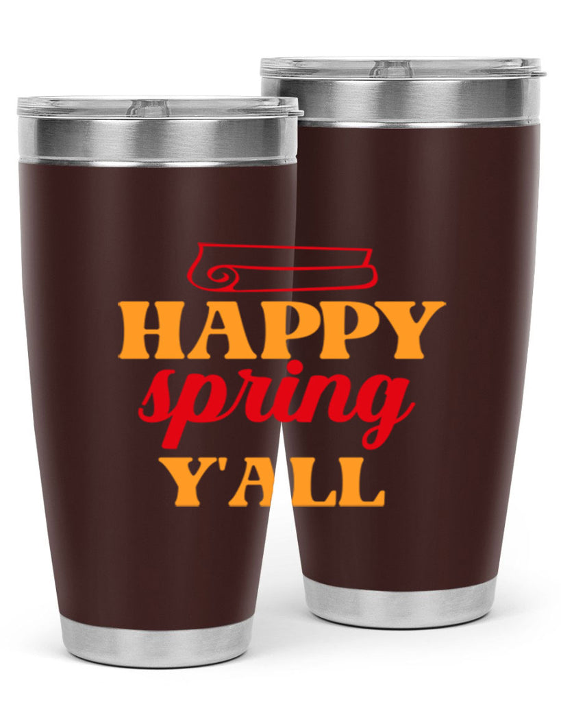 Happy spring y'all 166#- spring- Tumbler