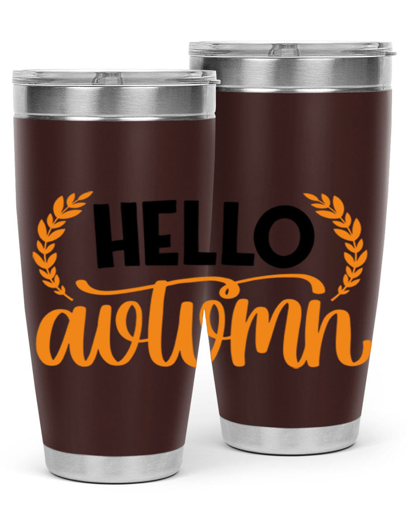 Hello Autumn 493#- fall- Tumbler