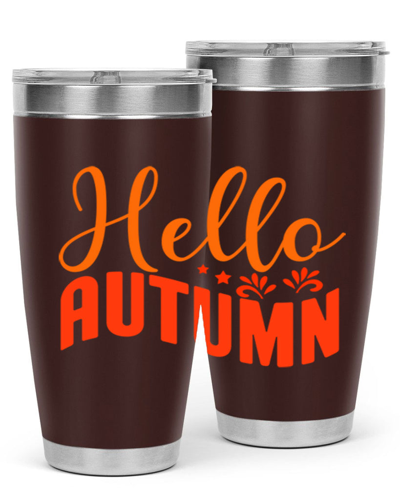 Hello Autumn Design 268#- fall- Tumbler