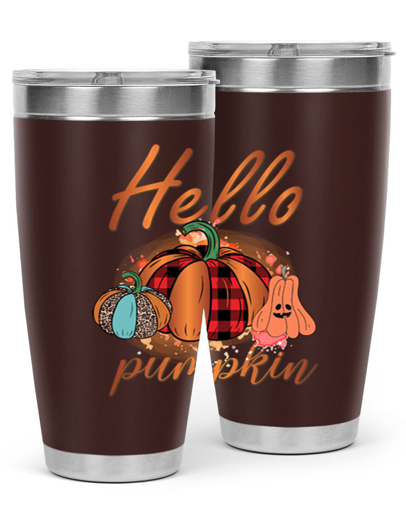 Hello Pumpkin 284#- fall- Tumbler