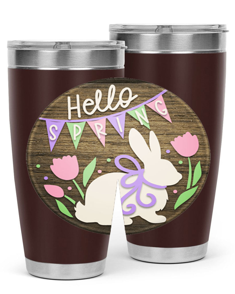 Hello spring bunny Mockup190#- spring- Tumbler