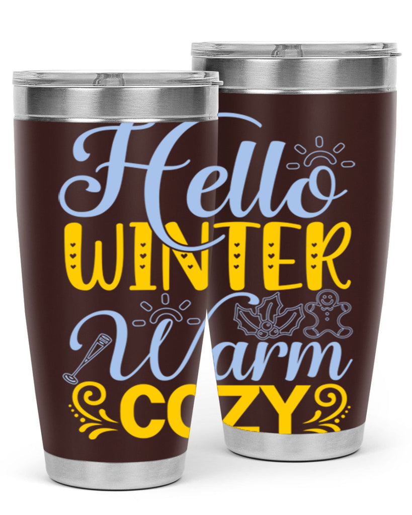 Hello winter warm cozy166#- winter- Tumbler