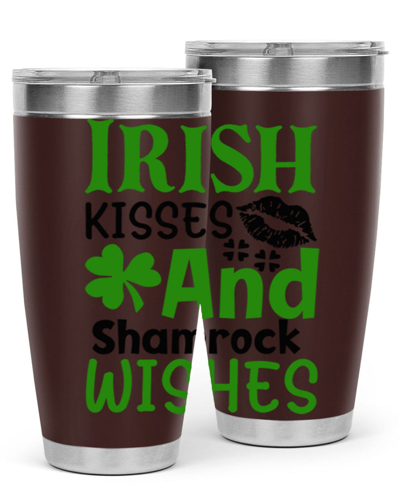 Irish Kisses And Shamrock Wishes Style 156#- St Patricks Day- Tumbler