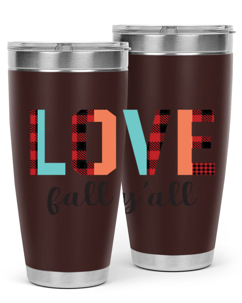 Love fall yall 411#- fall- Tumbler