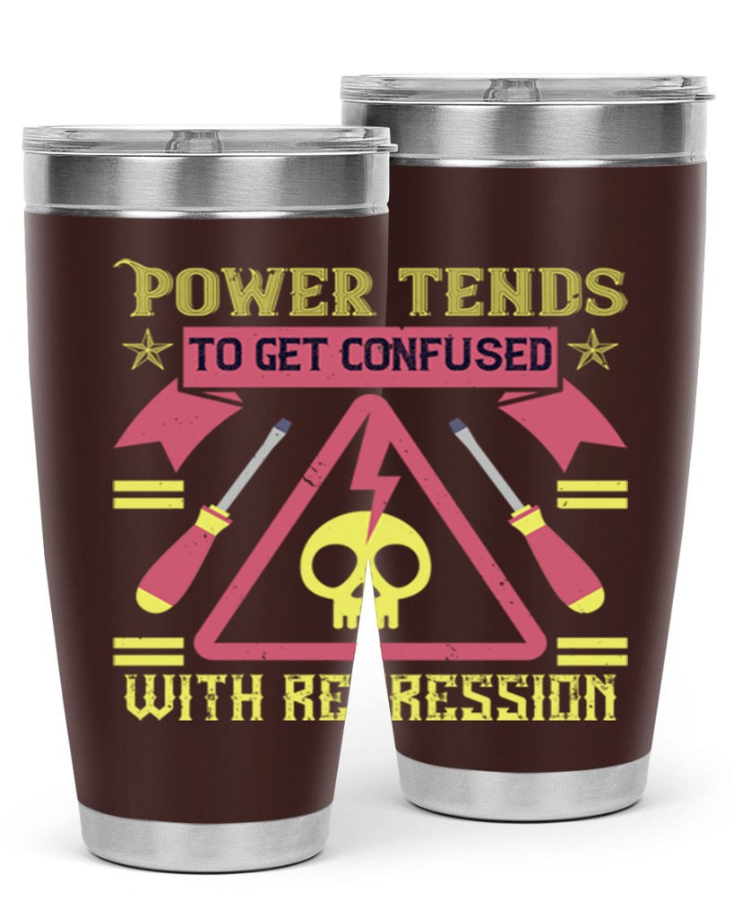 Power tends to get confused with repression Style 17#- electrician- tumbler