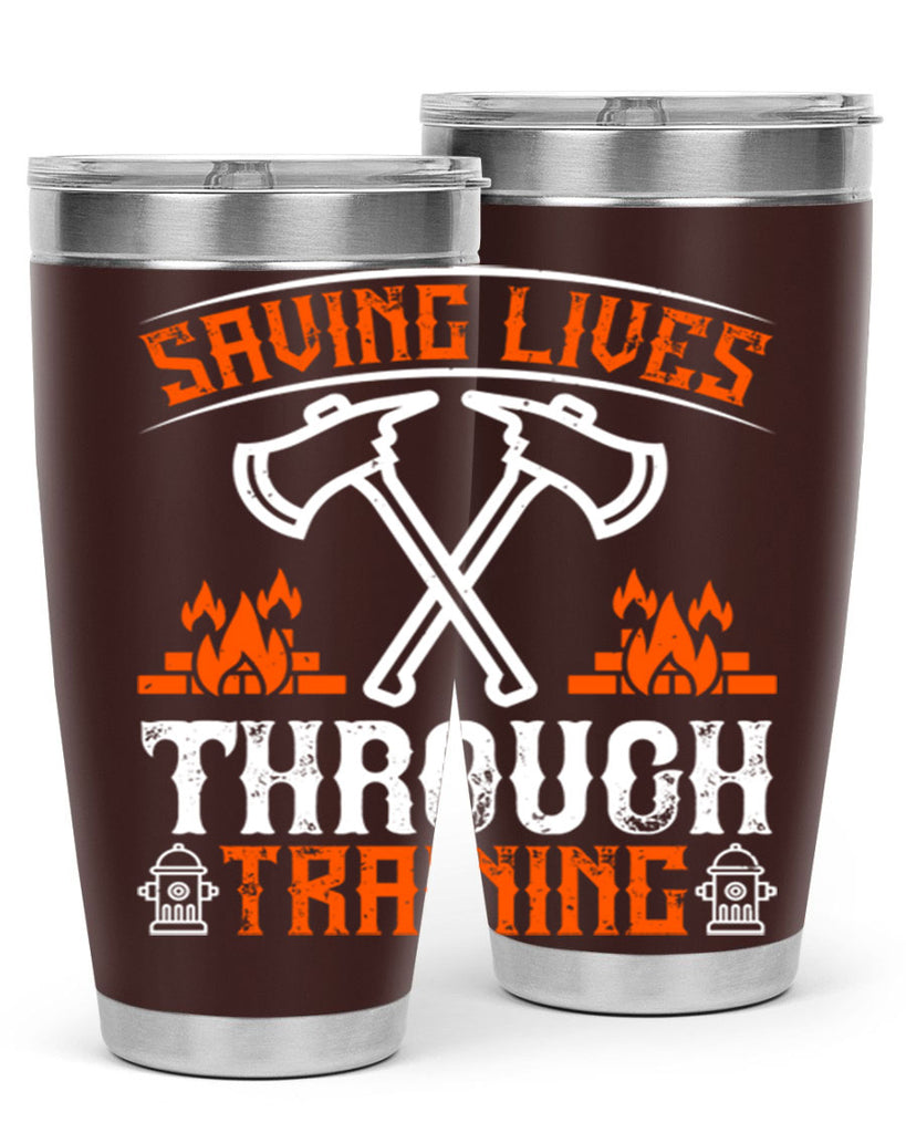 Saving lives through training Style 32#- fire fighter- tumbler
