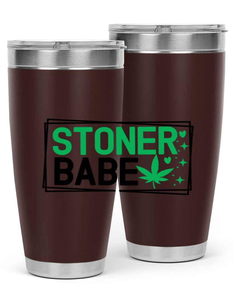 Stoner Babe 258#- marijuana- Tumbler