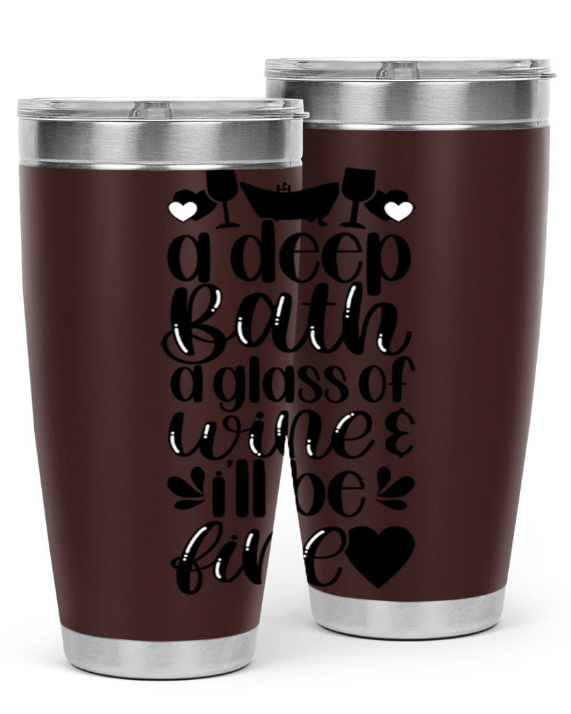 a deep bath a glass 48#- bathroom- Tumbler