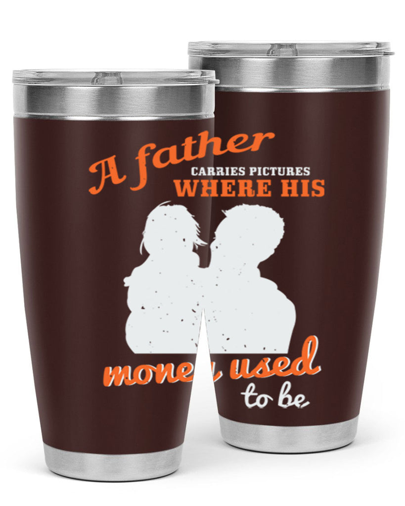 a father carries pictures 273#- fathers day- Tumbler