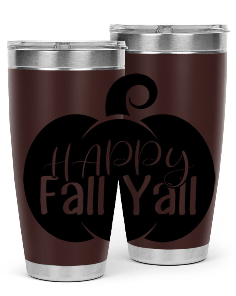 happy fall yall 235#- fall- Tumbler
