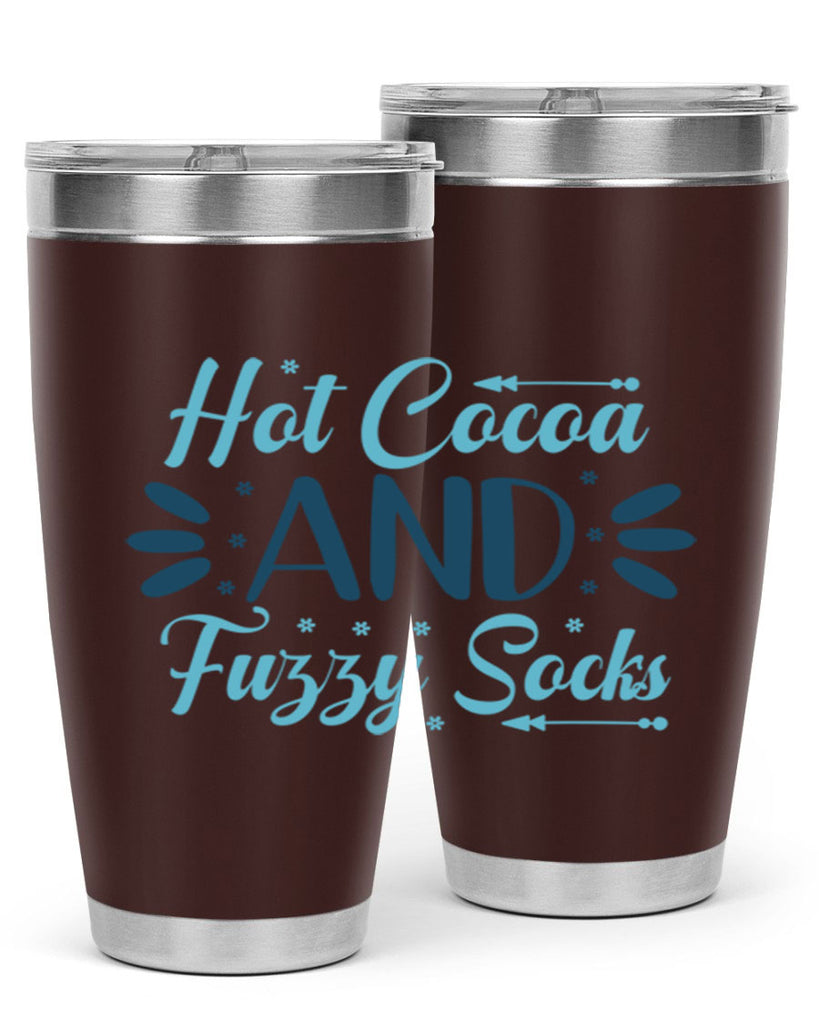 hot cocoa and fuzzy socks 208#- winter- Tumbler