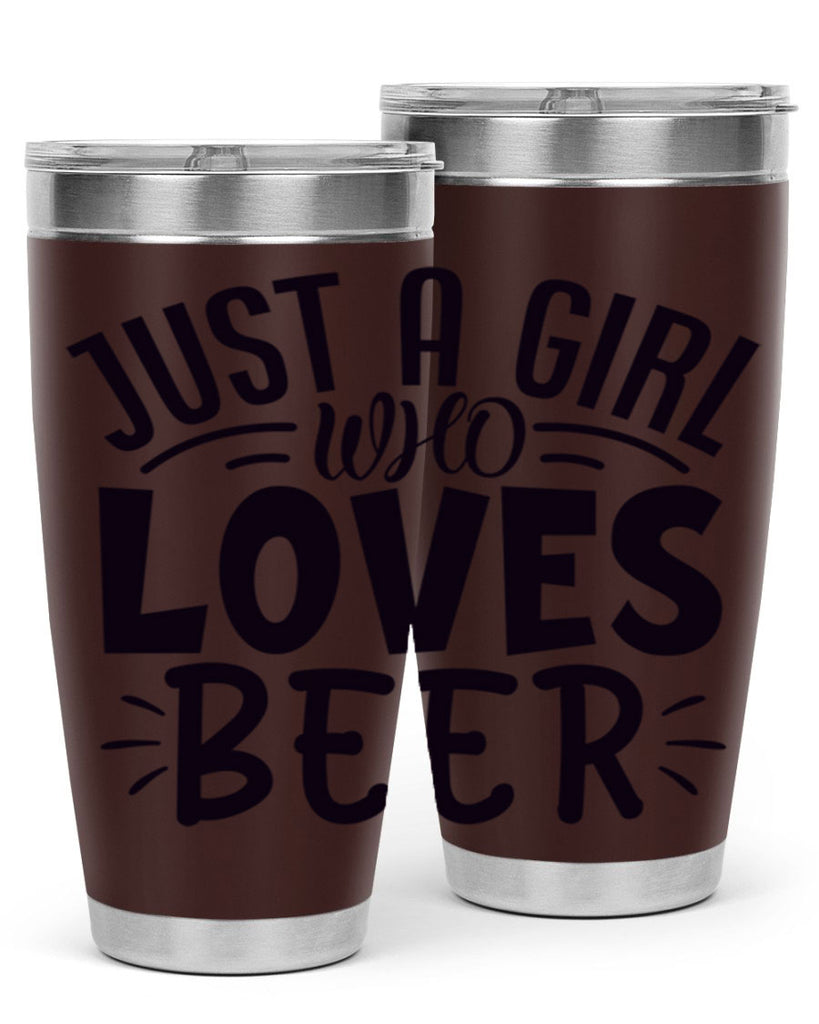 just a girl who loves beer 125#- beer- Tumbler