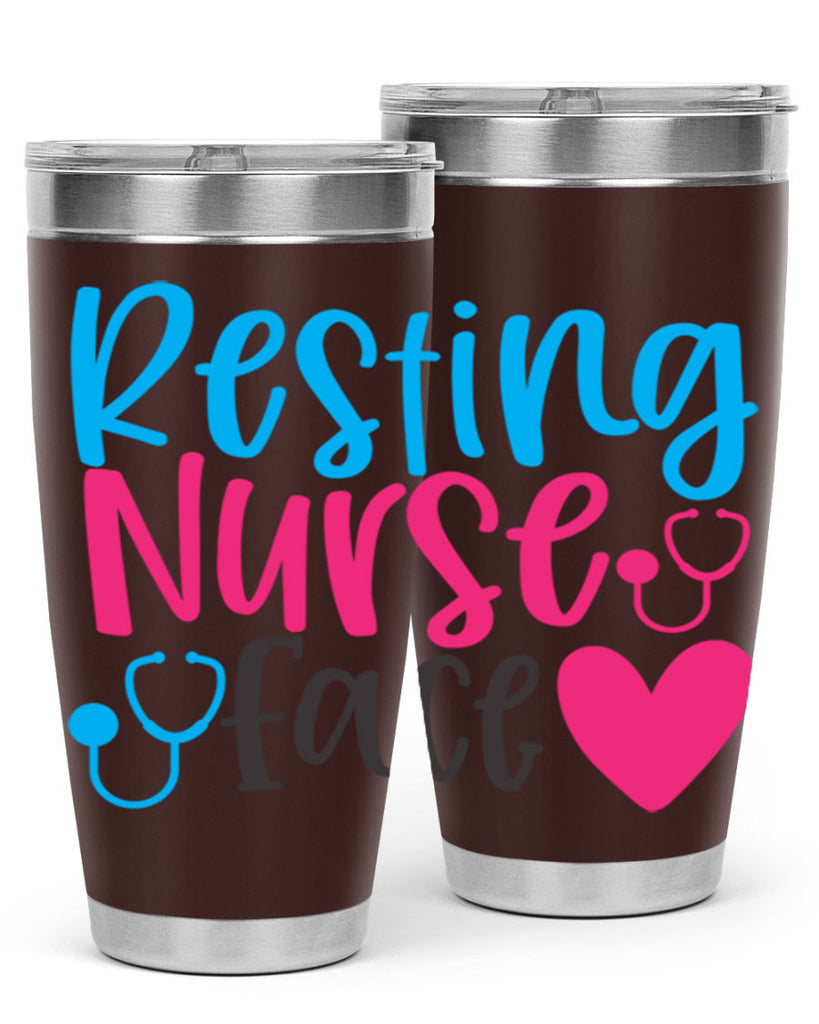 resting nurse face Style 355#- nurse- tumbler