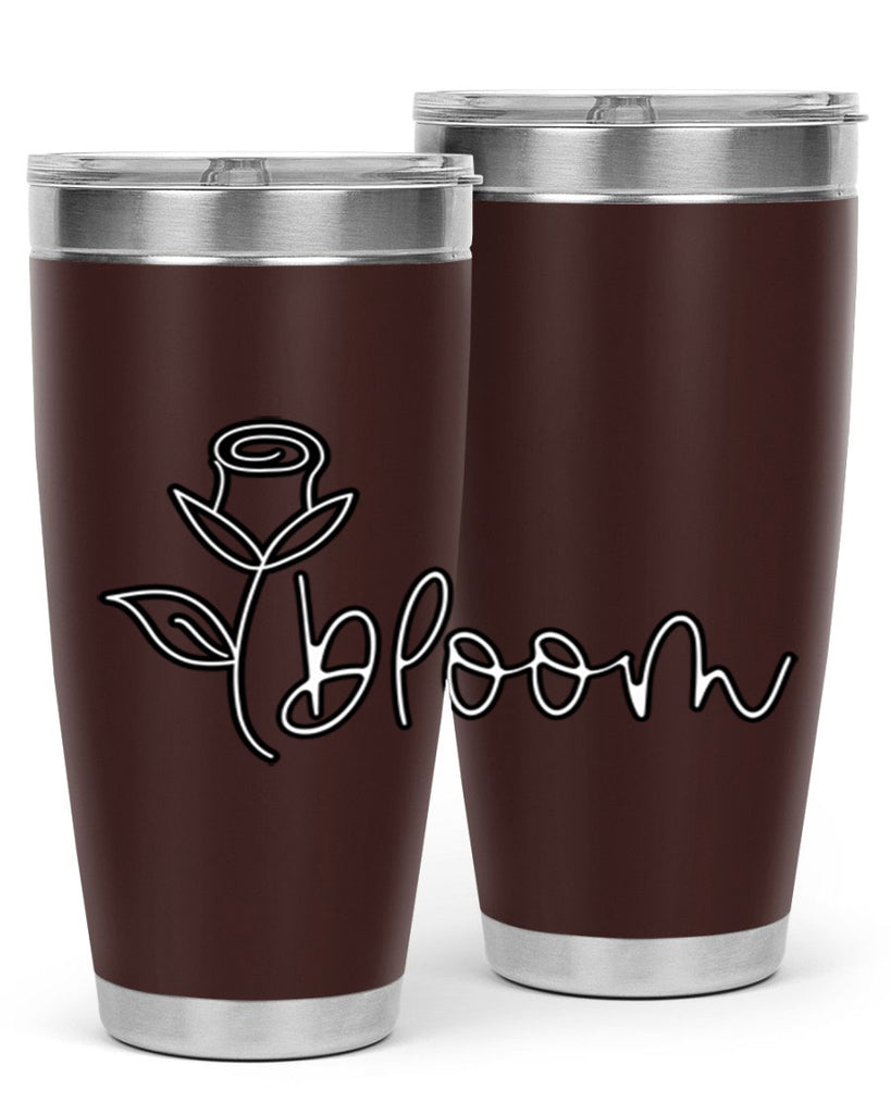 rosebud bloom outline399#- spring- Tumbler