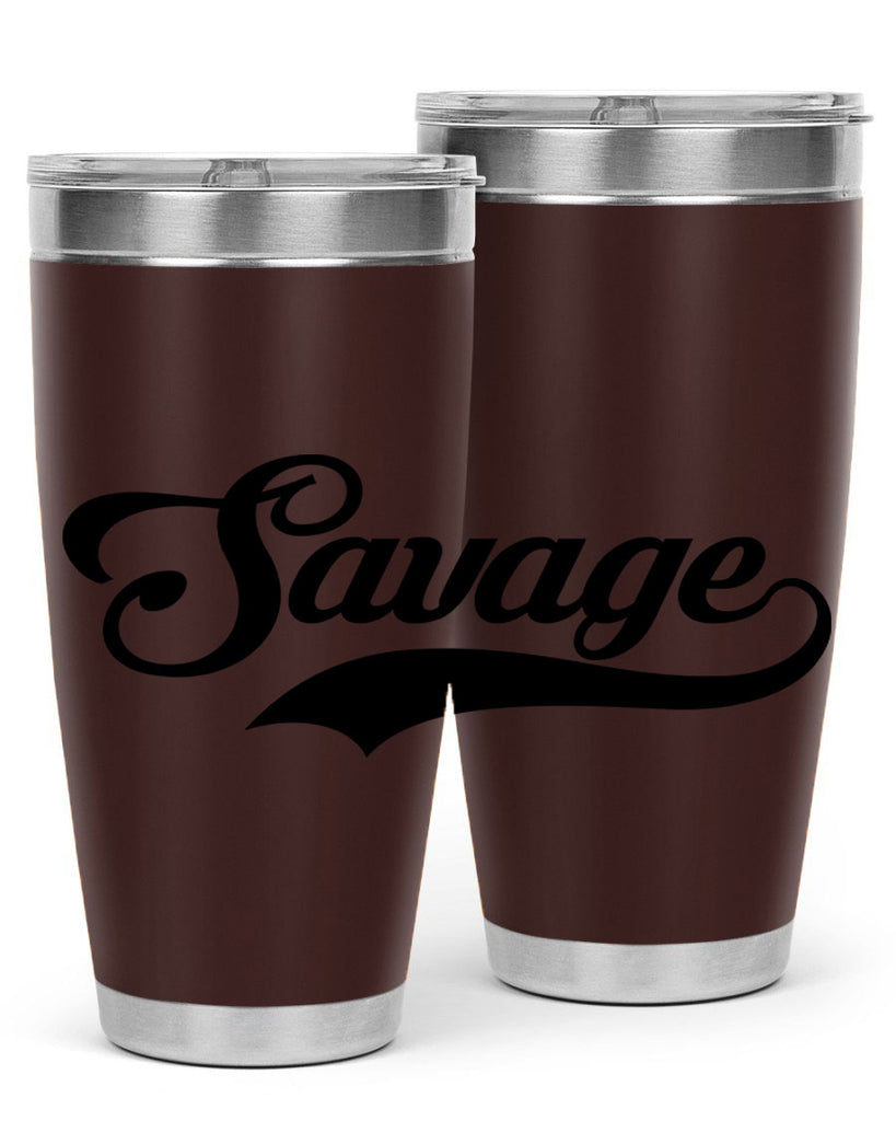 savage script 40#- black words phrases- Cotton Tank