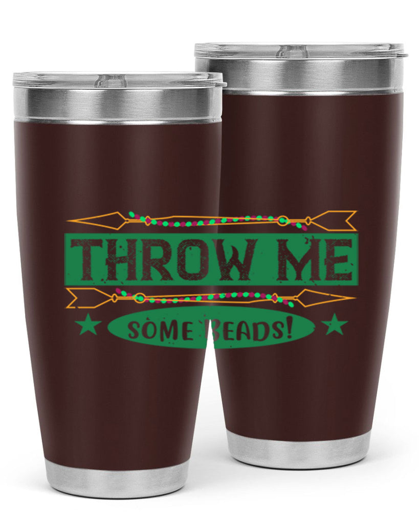 throw me some beads 34#- mardi gras- Tumbler
