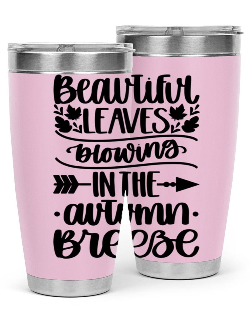Beautiful Leaves Blowing In The Autumn Breeze 479#- fall- Tumbler
