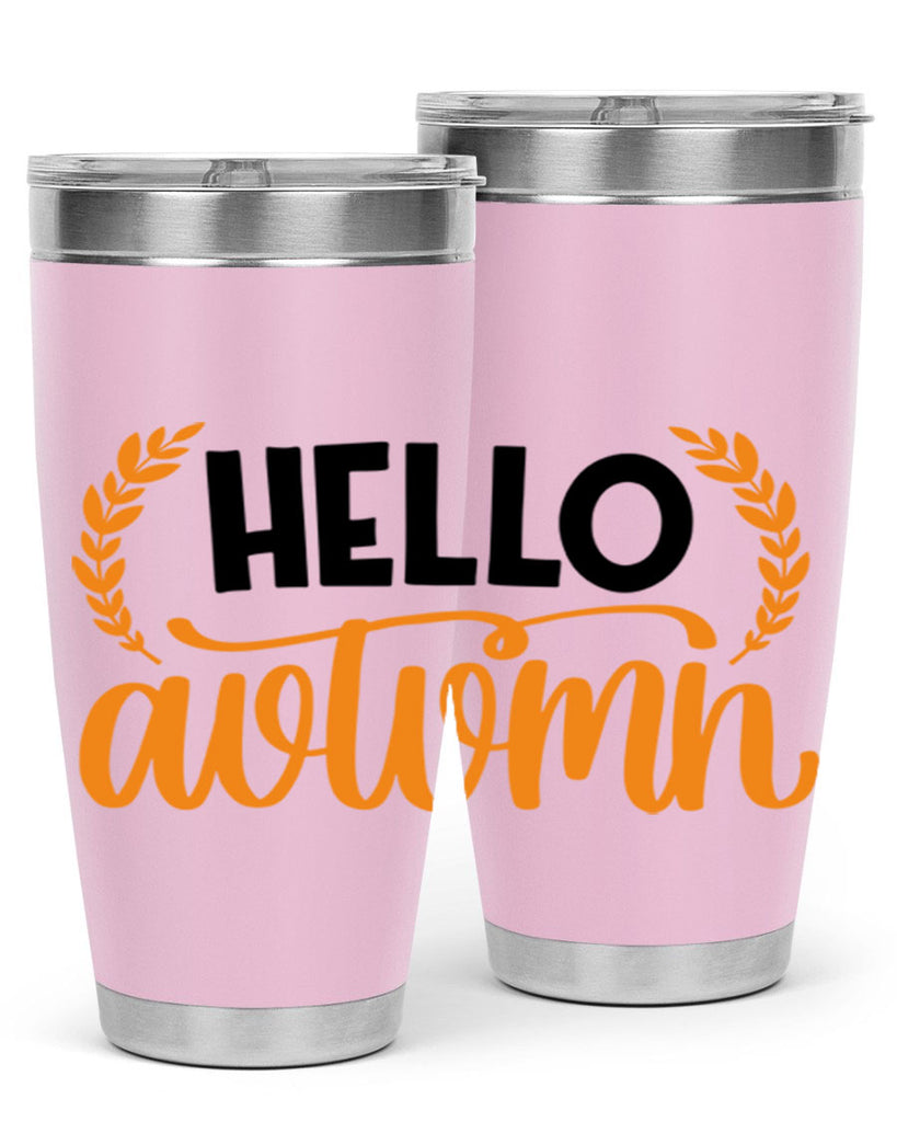 Hello Autumn 493#- fall- Tumbler