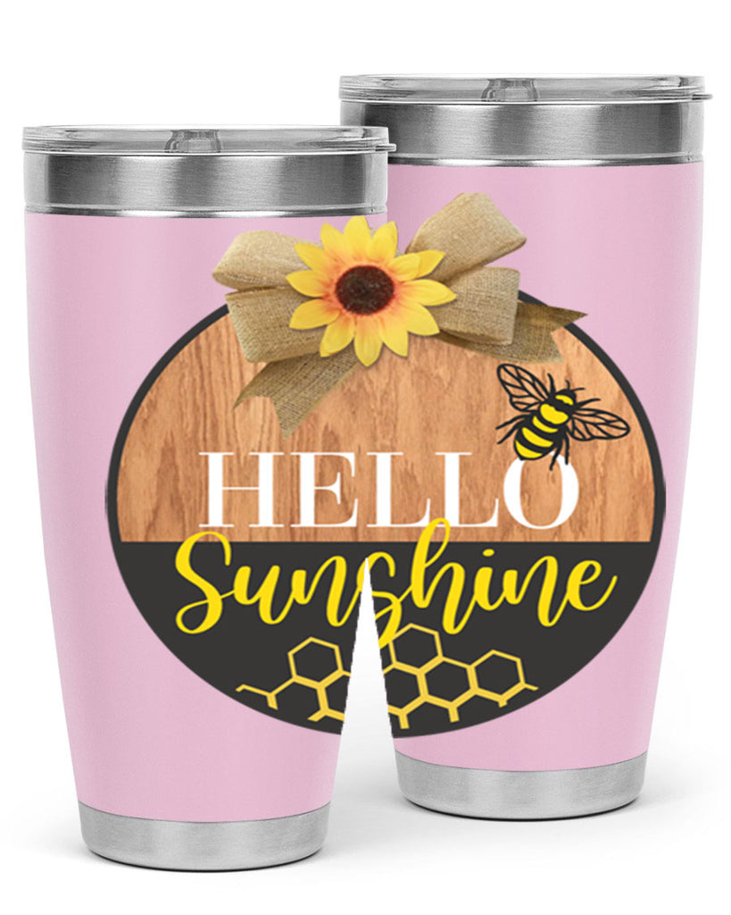 Hello Sunshine and bee Mockup215#- spring- Tumbler