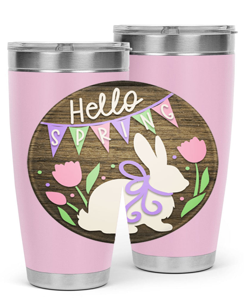 Hello spring bunny Mockup190#- spring- Tumbler