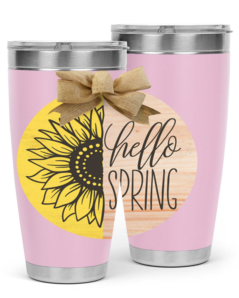 Hello spring half sunflower Mockup198#- spring- Tumbler