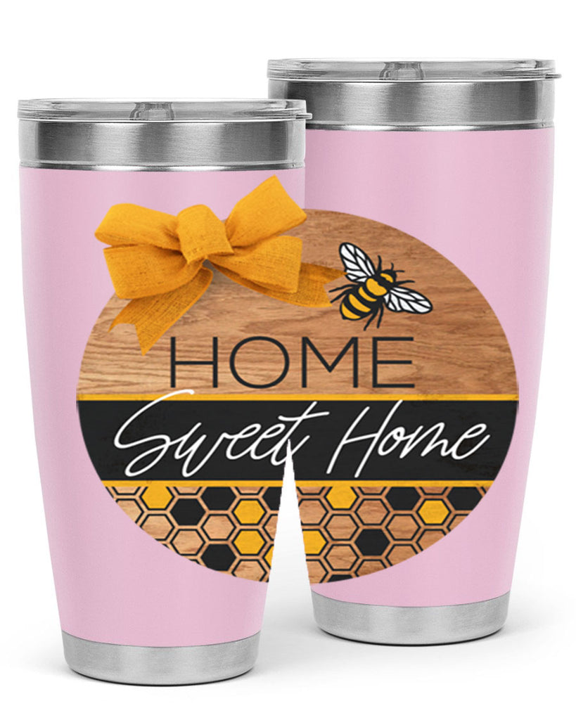 Home Sweet Home Bee and hive pattern Mockup242#- spring- Tumbler