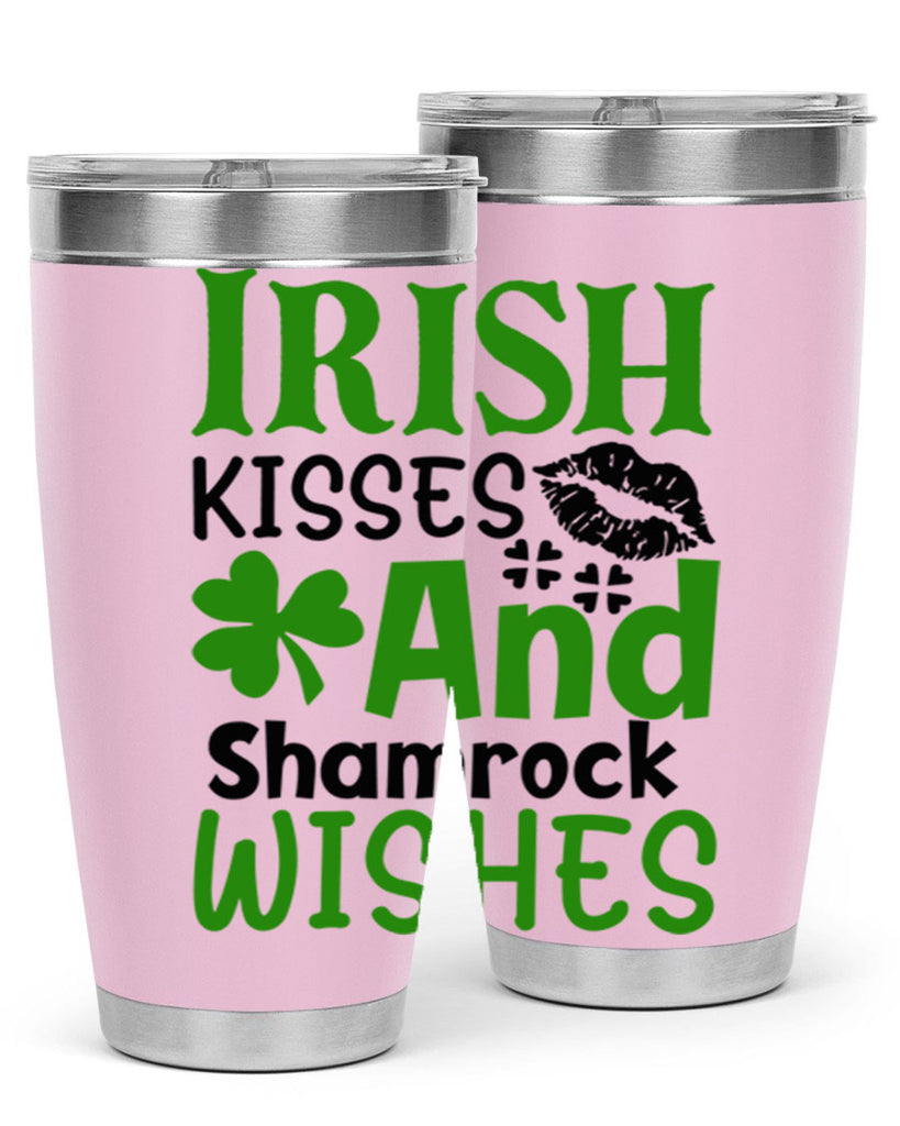 Irish Kisses And Shamrock Wishes Style 156#- St Patricks Day- Tumbler