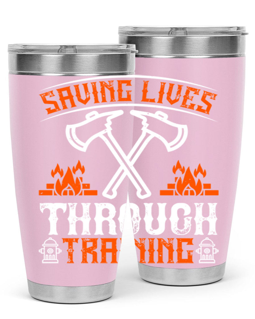 Saving lives through training Style 32#- fire fighter- tumbler
