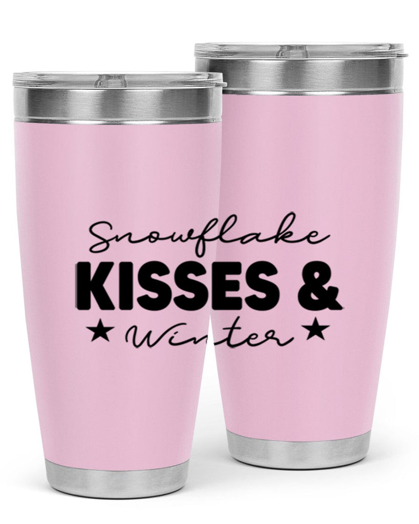 Snowflake Kisses Winter374#- winter- Tumbler