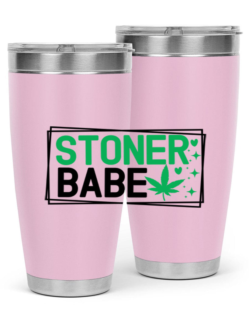Stoner Babe 258#- marijuana- Tumbler