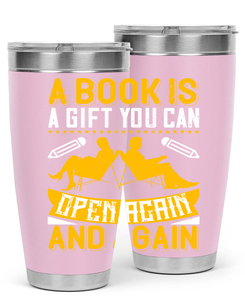 a book is a gift you can open again and again 80#- reading- Tumbler